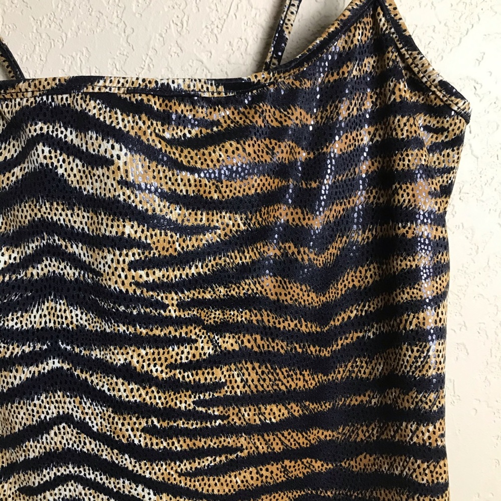 Carol Wior Animal Print Tankini Swim Top Size Med - Picture 2 of 8